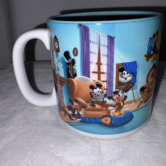 Vintage Disney Mickey Mouse Through The Years Coffee Tea Mug Collectible Cup EUC - Picture 3 of 5